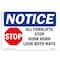 Signmission OSHA Notice, 5" Height, All Forklifts Stop Honk Horn Sign With Symbol, 7" X 5", Landscape OS-NS-D-57-L-10117 - alternate 1